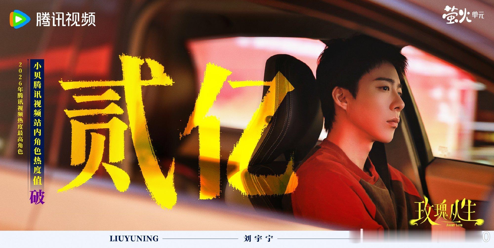 刘宇宁小贝角色热度榜单断层第一宁帝永一！三年前的A级网剧~三分钟角色热度破——亿