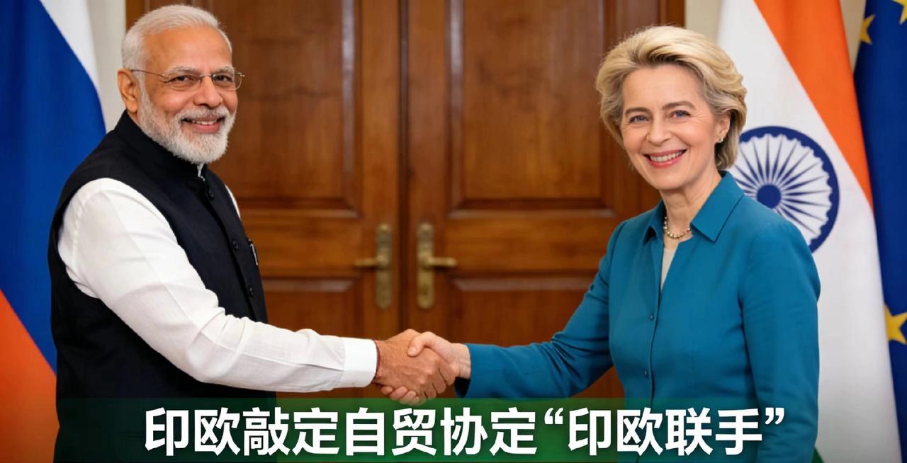 刚看到消息，印度和欧盟突然宣布下周敲定自贸协定，这时间点选得绝了！美国还在亚太
