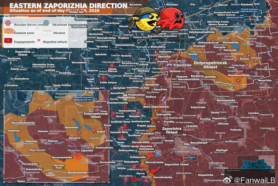 大递方面称，乌军在扎波罗热包围了大递的一个旅。乌军的包围嘛，看看就得了。从来没有