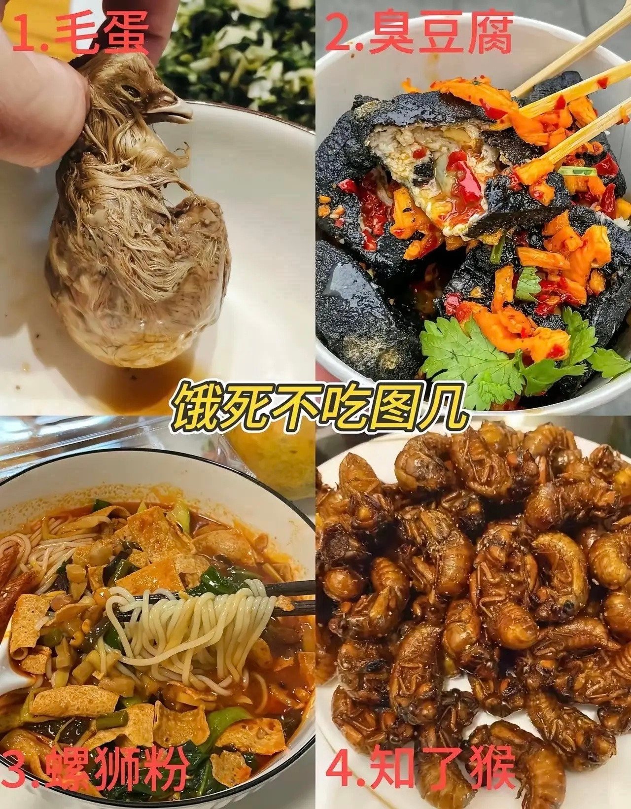 饿死都不吃图几呢？除了第一，其他我很爱吃啊你们呢