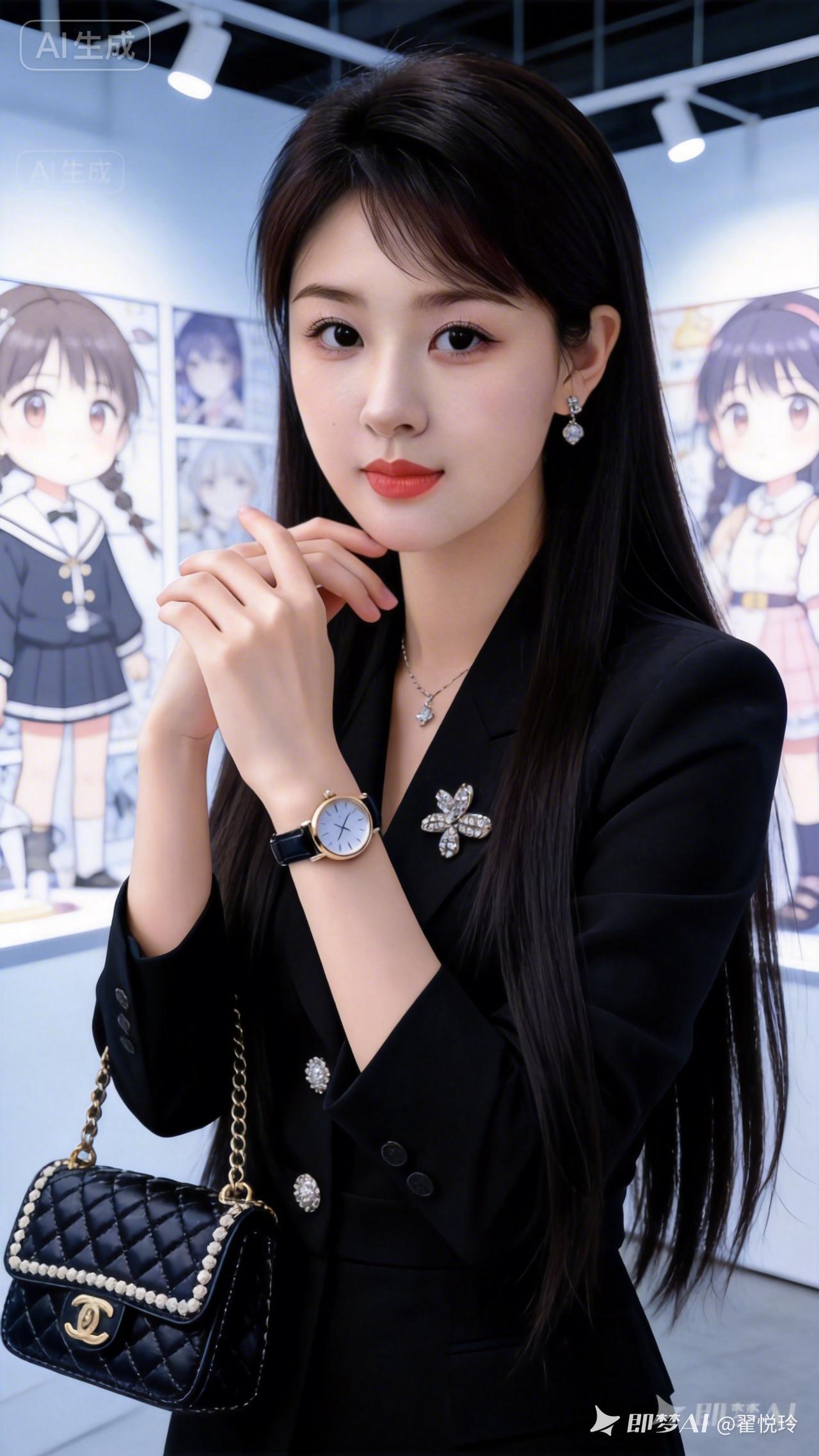 优雅黑西装穿搭，时尚感爆棚！💄👠👗