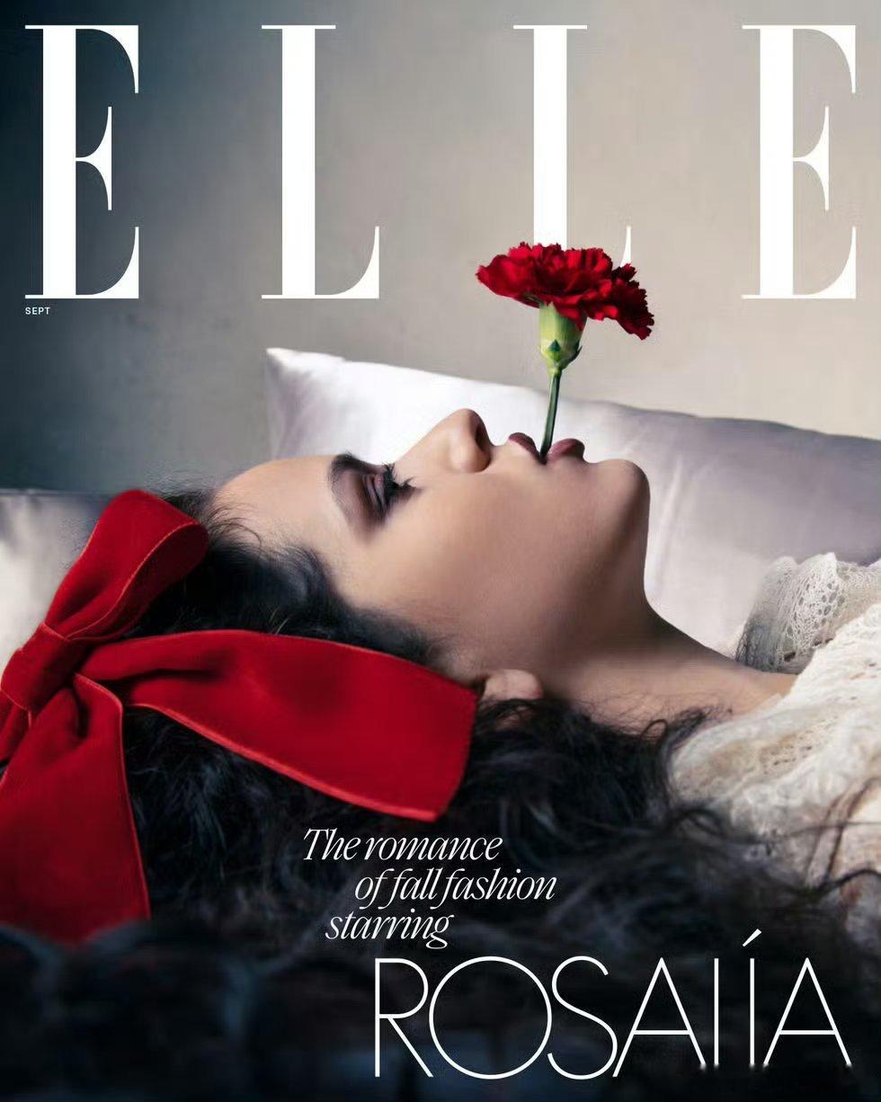 ELLE美版、英版、中版金九封面✨风格大赏美版Rosalía🌹中版周冬