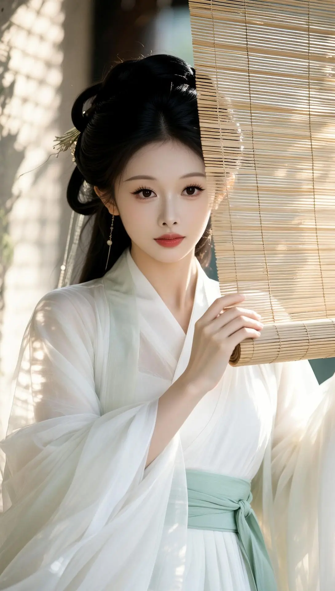 AI古风少女光影写真 ai创作全新升级 古装清冷感 竹间汉服