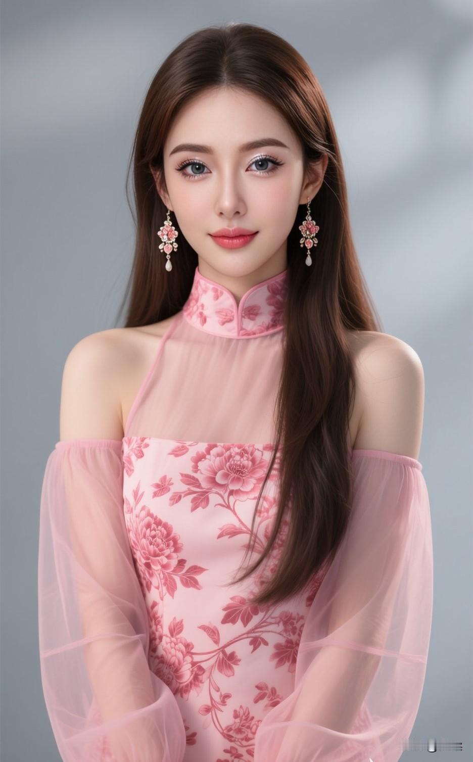 太美了！温柔粉色的旗袍，搭配精致耳饰，尽显东方古典美！旗袍给予什么样女性美?
