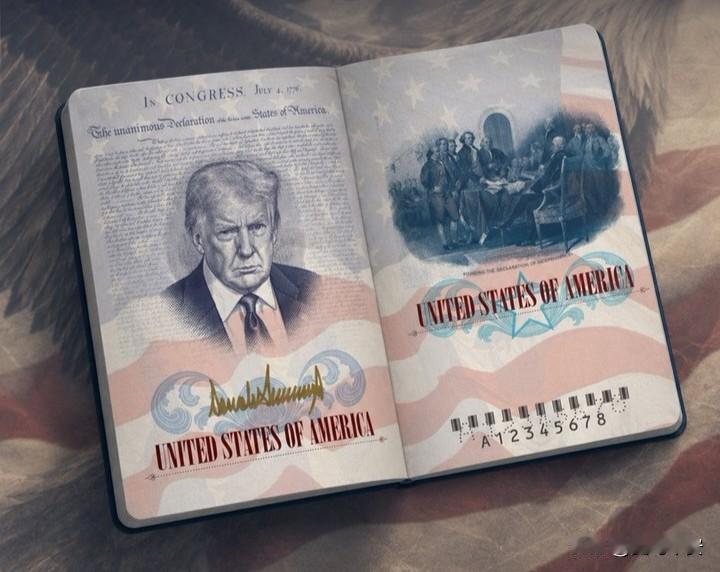 特朗普印上美国新版护照今天凌晨，白宫官推对外发布消息称：“如果你是一位居住在华