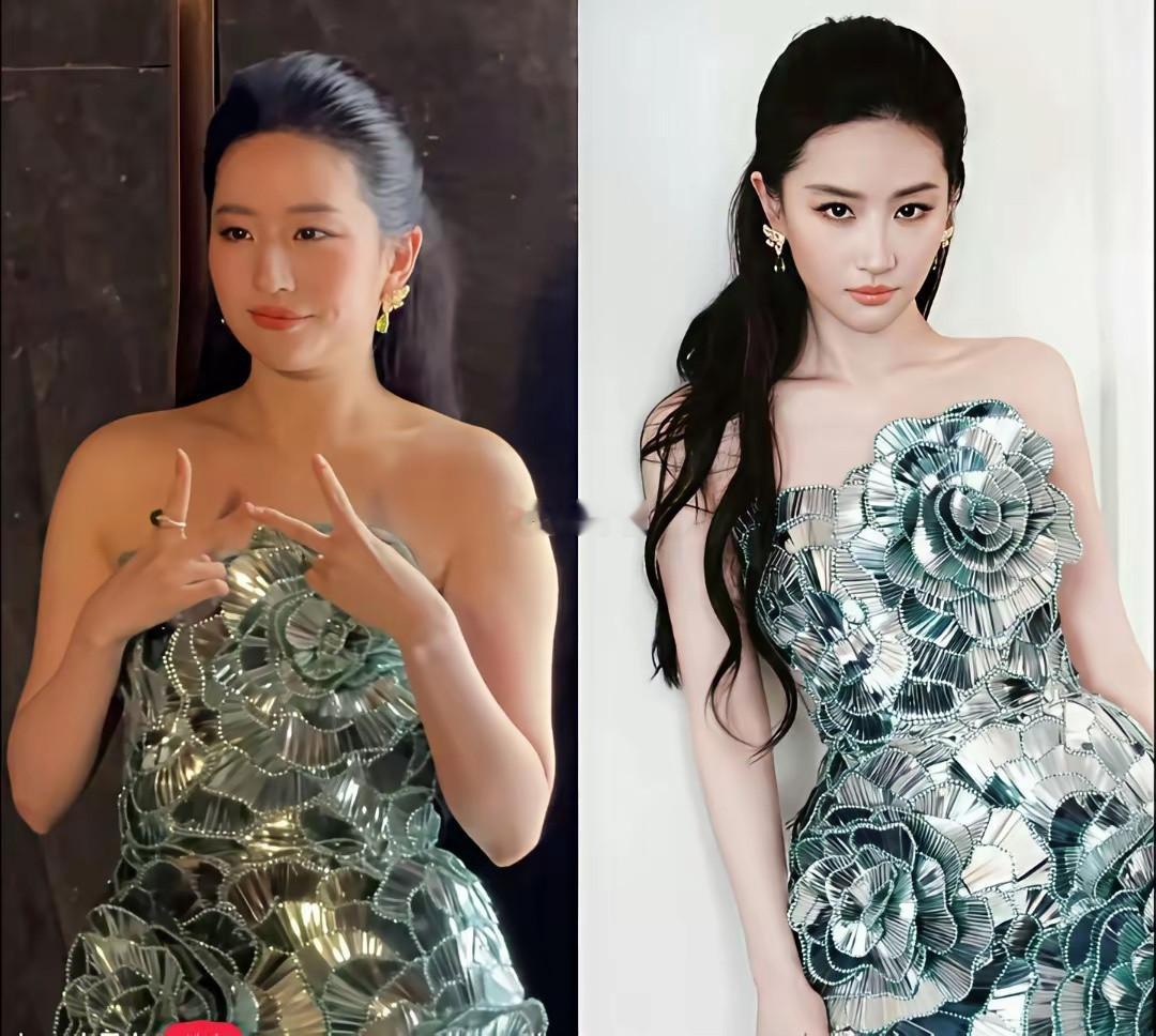 刘亦菲精修和生图对比你觉得怎么样