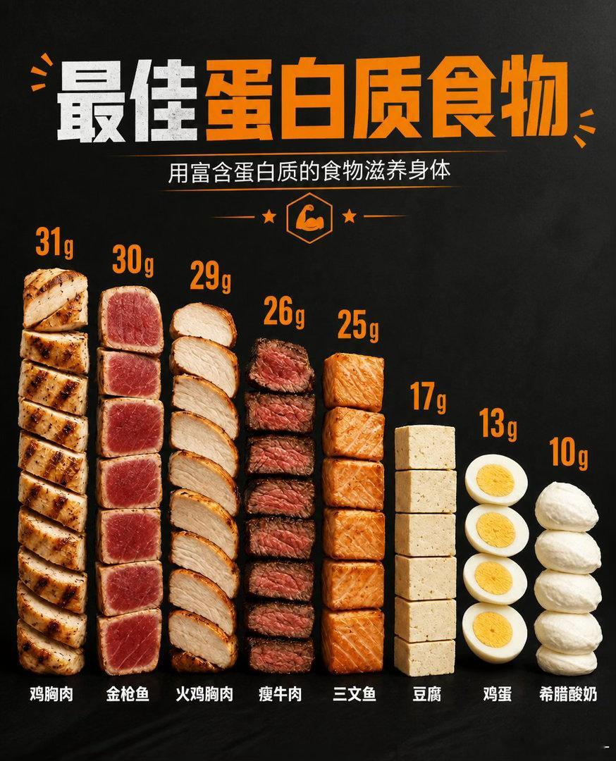 看蛋白数值做参考，荤素搭配才是饮食核心。健康饮食