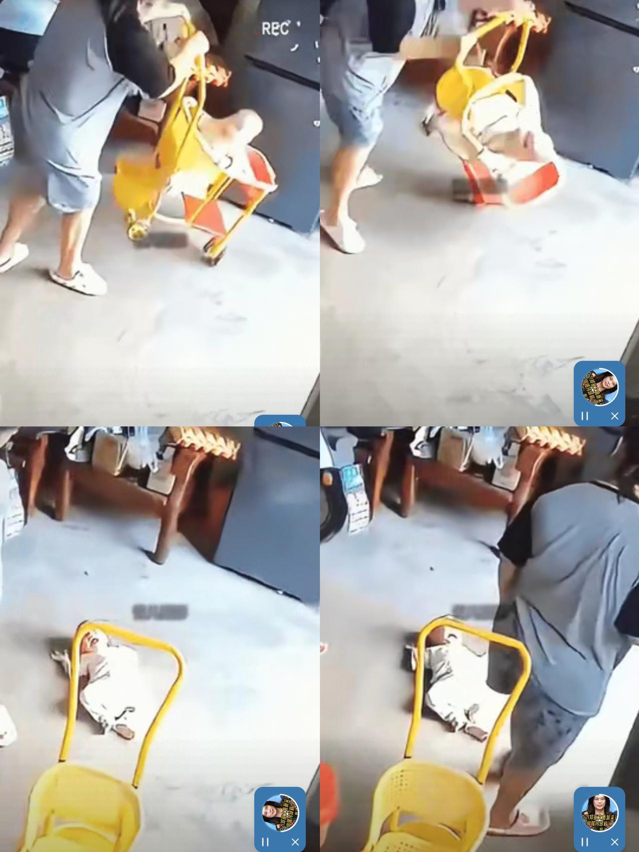 揪心！宝妈因宝宝哭闹，竟将婴儿车连人倒扣在地!刷到一幕让人头皮发麻！不到1岁的