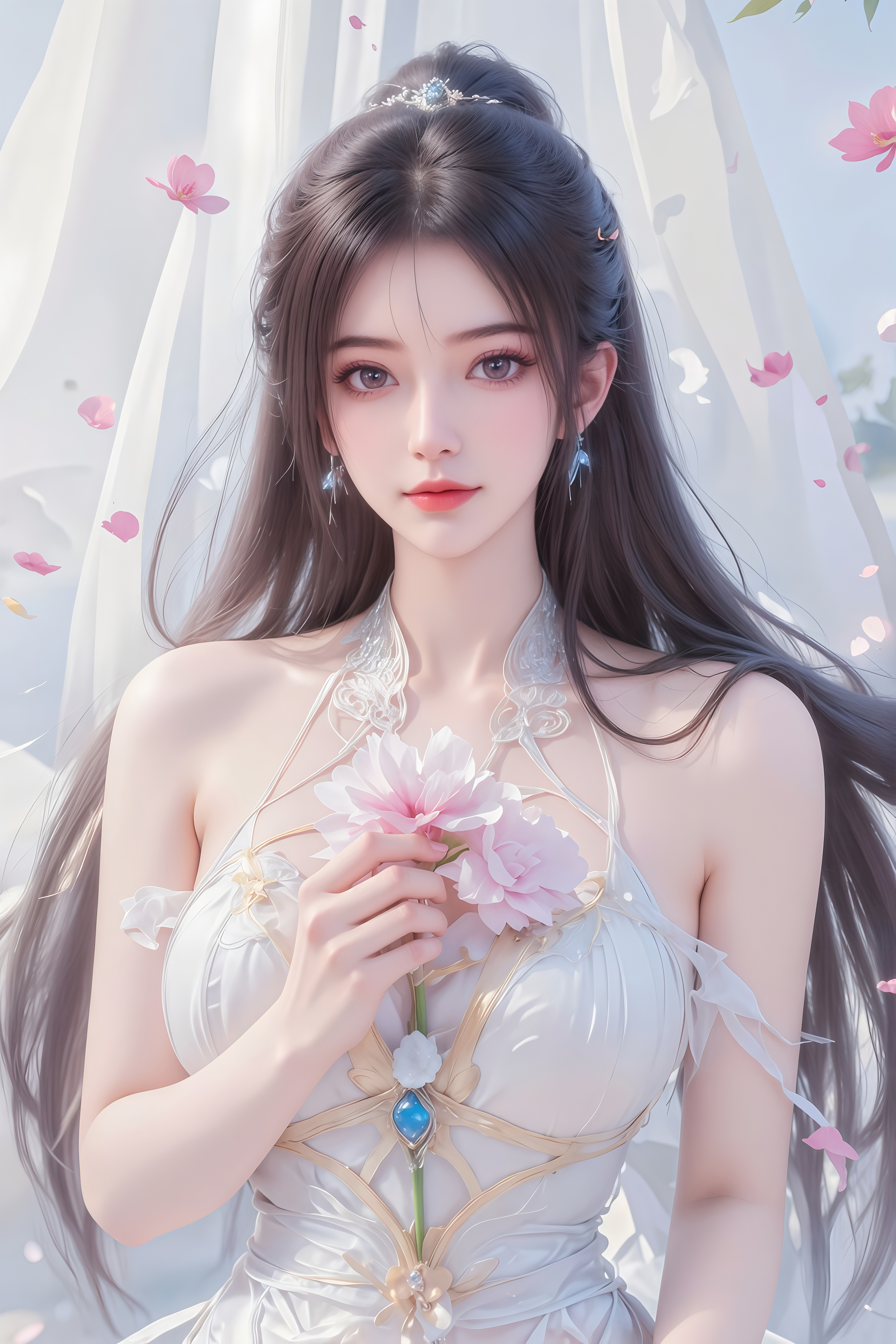 剑来女主宁姚AI绘画壁纸：浩然天下所有美景，都不如她好看！