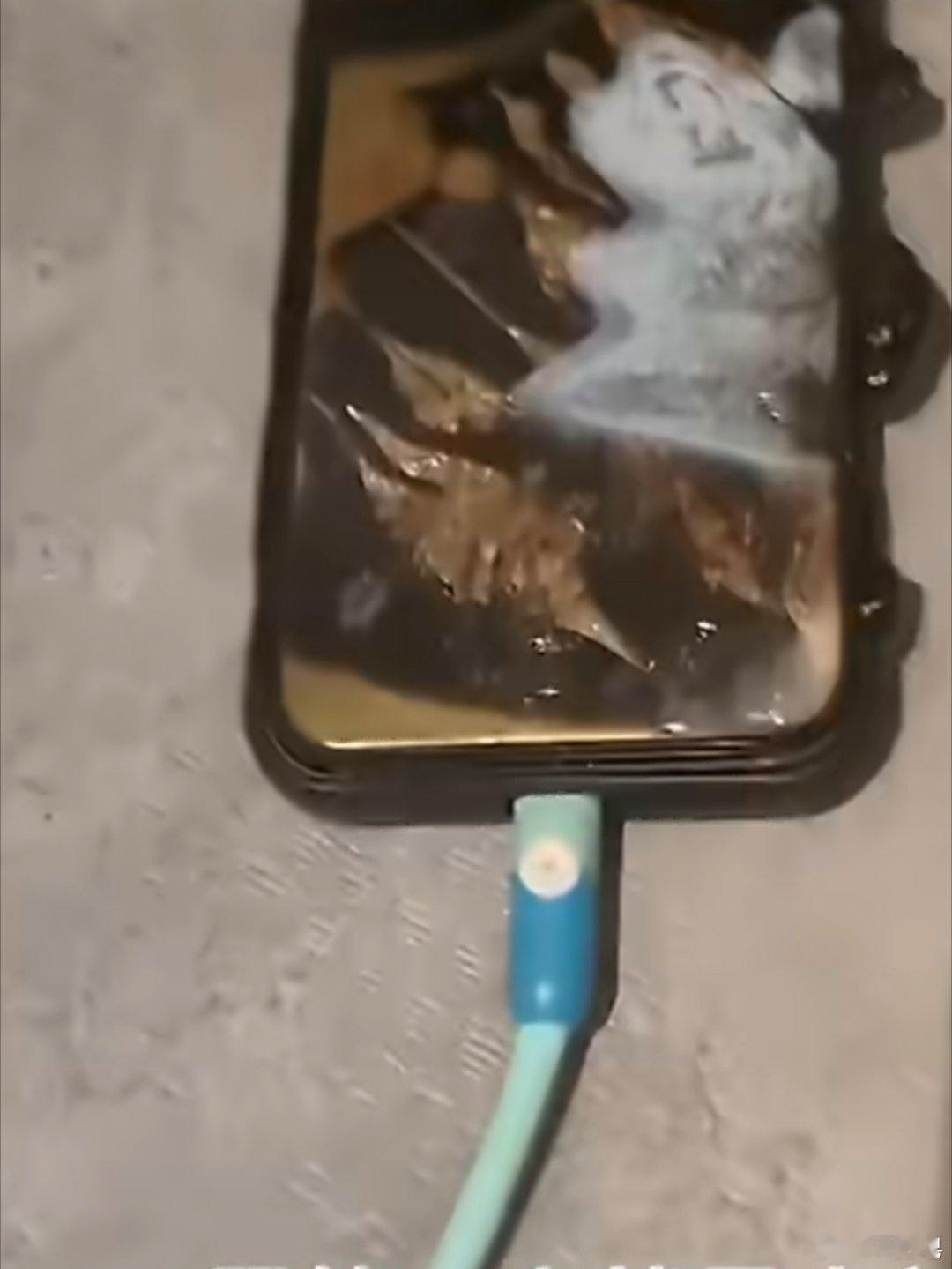 女子睡觉手机枕边充电炸出火箭声视频里看不清他用的是不是原装或者说符合标准的充电