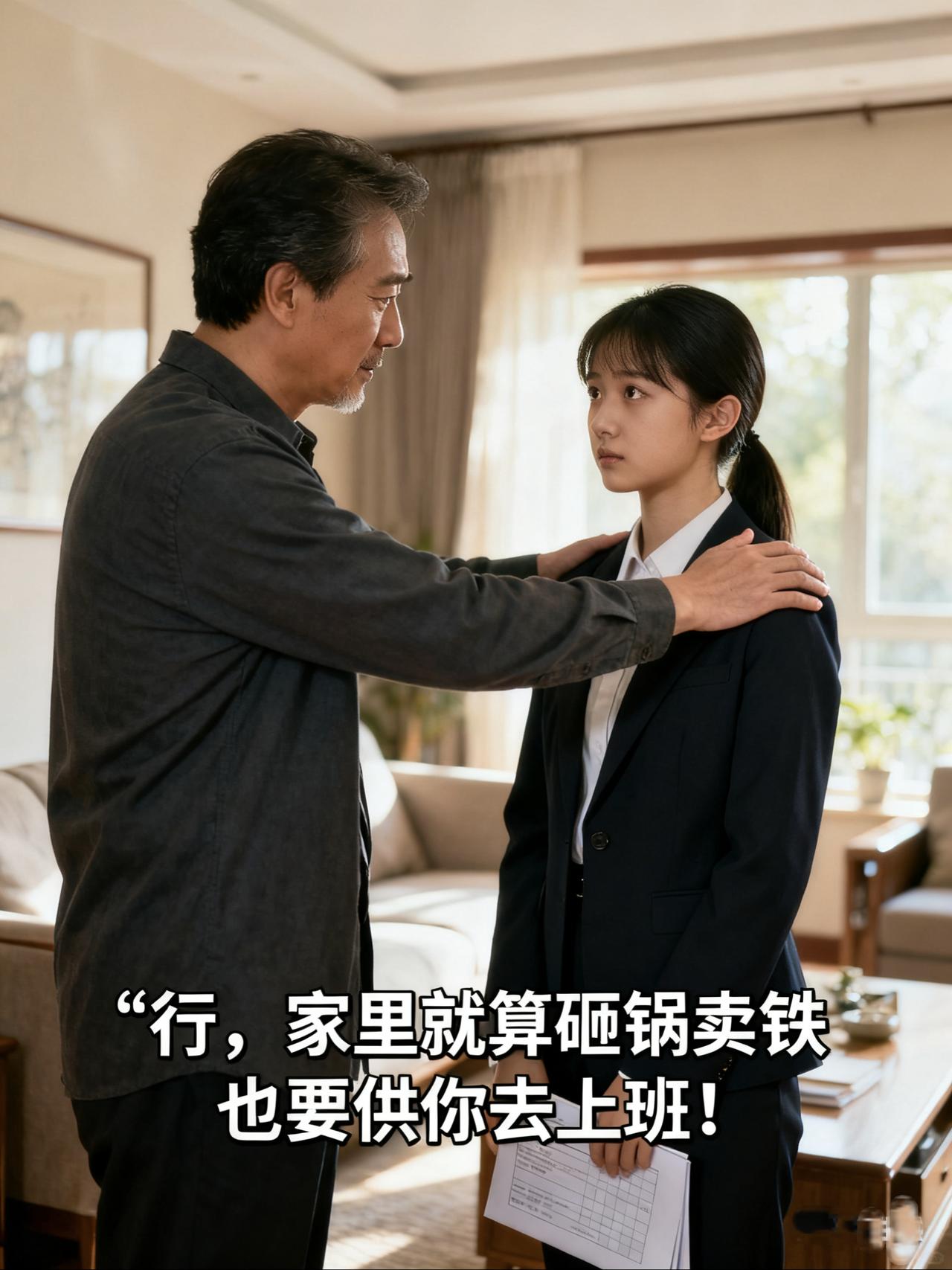 网络新梗——行，爸爸就算砸锅卖铁也要供你去上班！事情原委是一个大学刚毕业的女