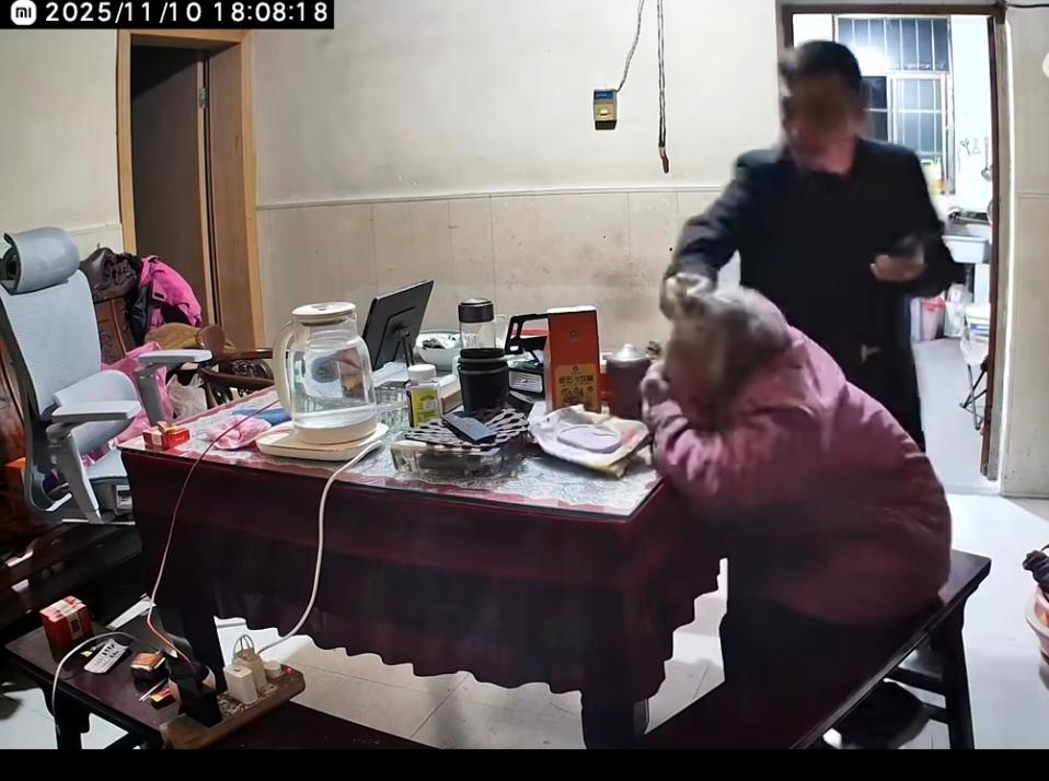 这名男子的行为，真是让人神共愤。11月10日，在江苏嘉泽镇，一男子与93岁的