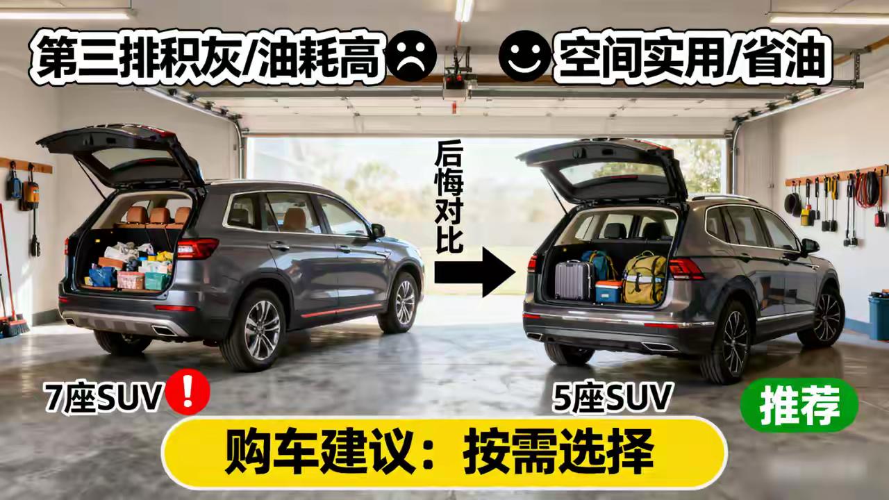 买车后悔瞬间：7座SUV真没那么“实用”很多人买7座SUV时，都被一句话打动