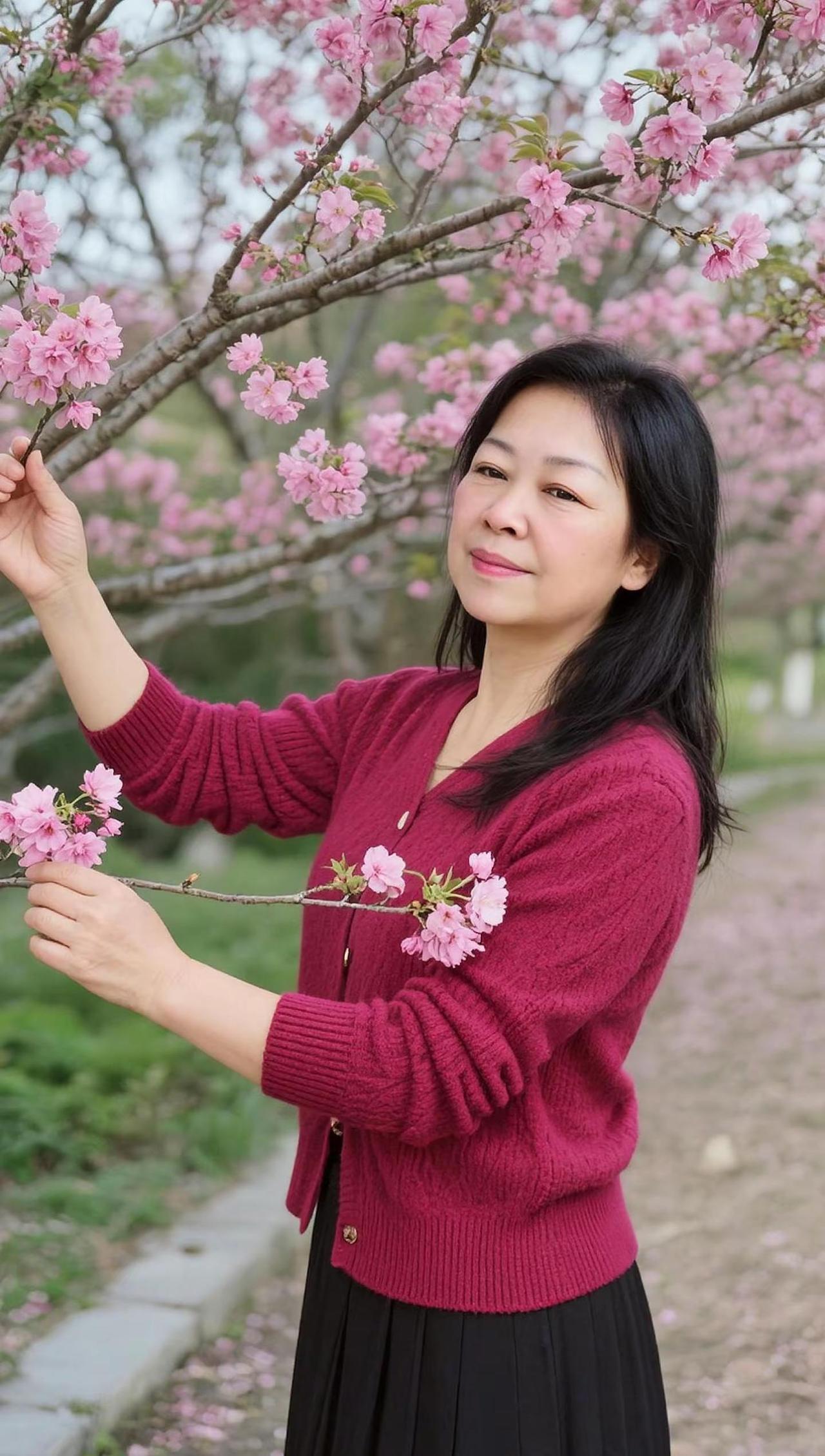 春暖花又开。AI樱下生活照