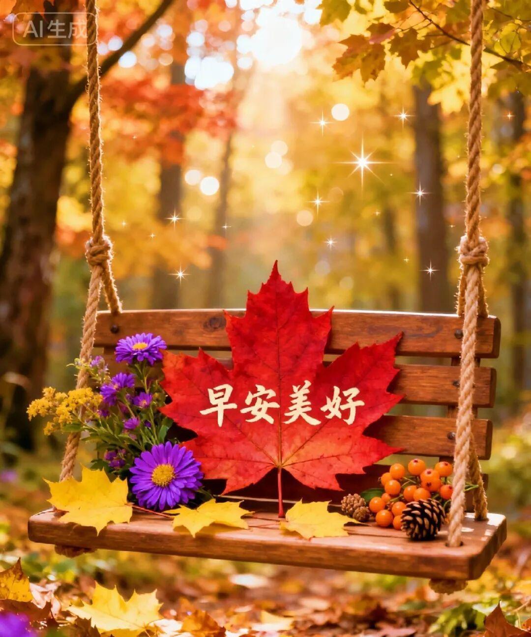 《五律·秋日寄怀》秋阳铺暖锦，风拂意柔柔。四季平安愿，三时顺遂酬。光阴须细