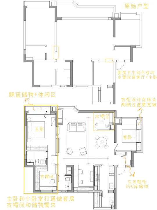 143 ㎡的精装房改造 | 小改动大变化