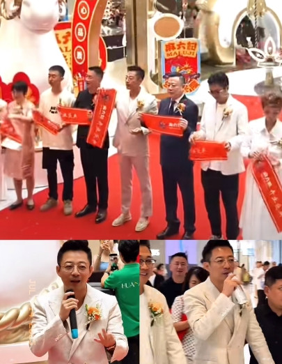 汪小菲杀疯了，今天麻六记呼和浩特新店开业，身穿米白色西服套装，白色内搭，一身