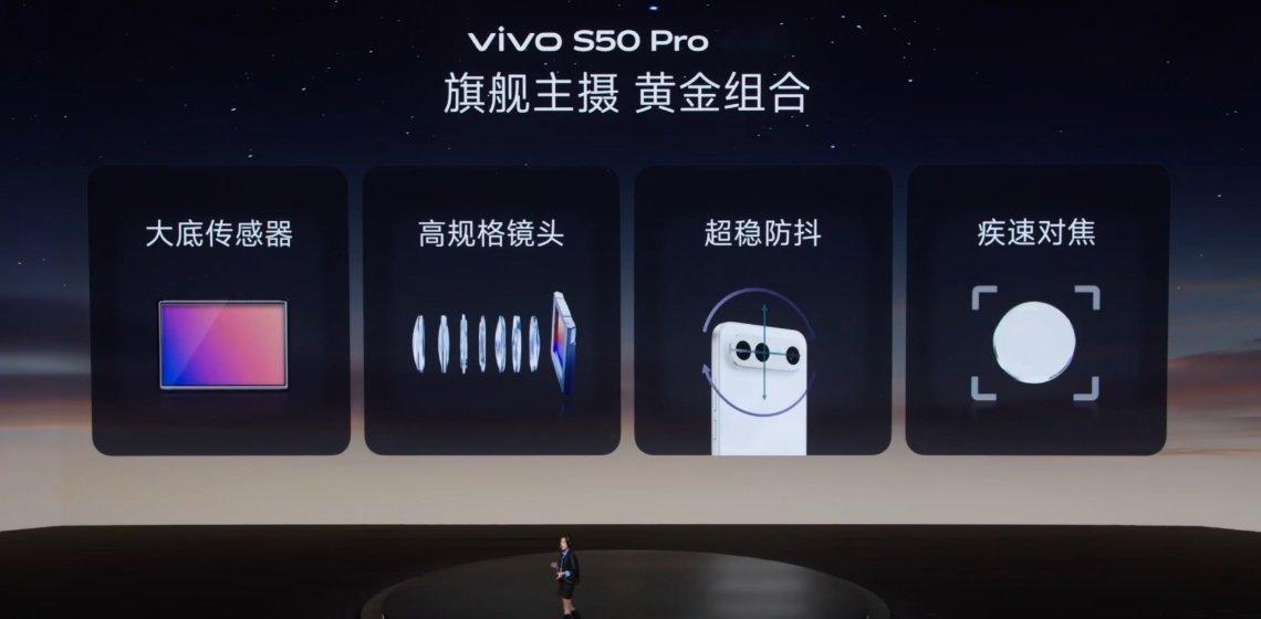 vivoS50Promini前置：50MP（三星S5KJN1，1/2