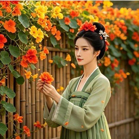 遇见艺术新城事微小说微小说《旱金莲寄愿》旧时小院的竹篱边，爬满热烈明艳的旱金莲，
