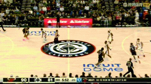 半节30:10——小卡被夹快船就熄火。第3节6分多钟被打了个30:10：热火就