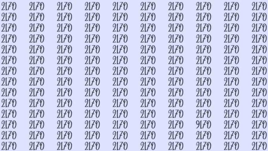 间内，从这些重复的“2710”里迅速找出“9170”。众多相同数字会干扰视线
