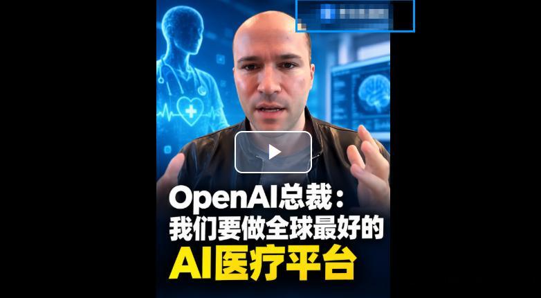 OpenAI总裁：我们要做全球最好的AI医疗平台。OpenAI总裁GregBr