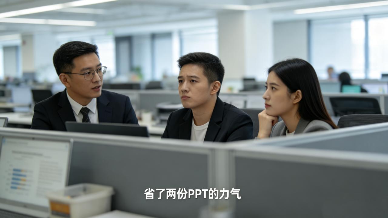 部门开项目会，总监让每个人提三个方案。新人小陈老老实实想了三个，讲得口干舌燥。