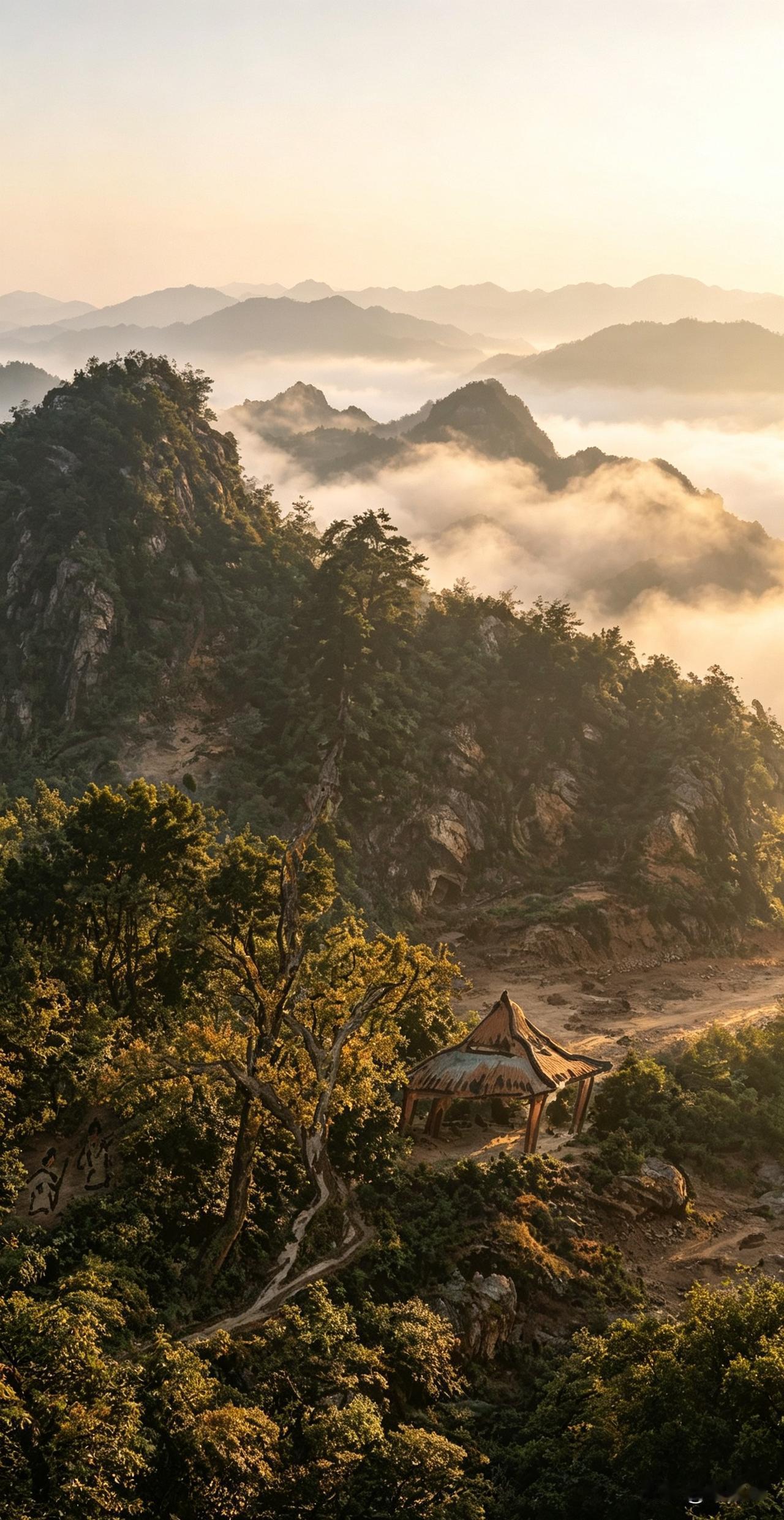 晒图笔记大赛崇岭横霄，云生万壑；泉飞绝壁，响落空山。远隔尘嚣，与烟霞为邻。