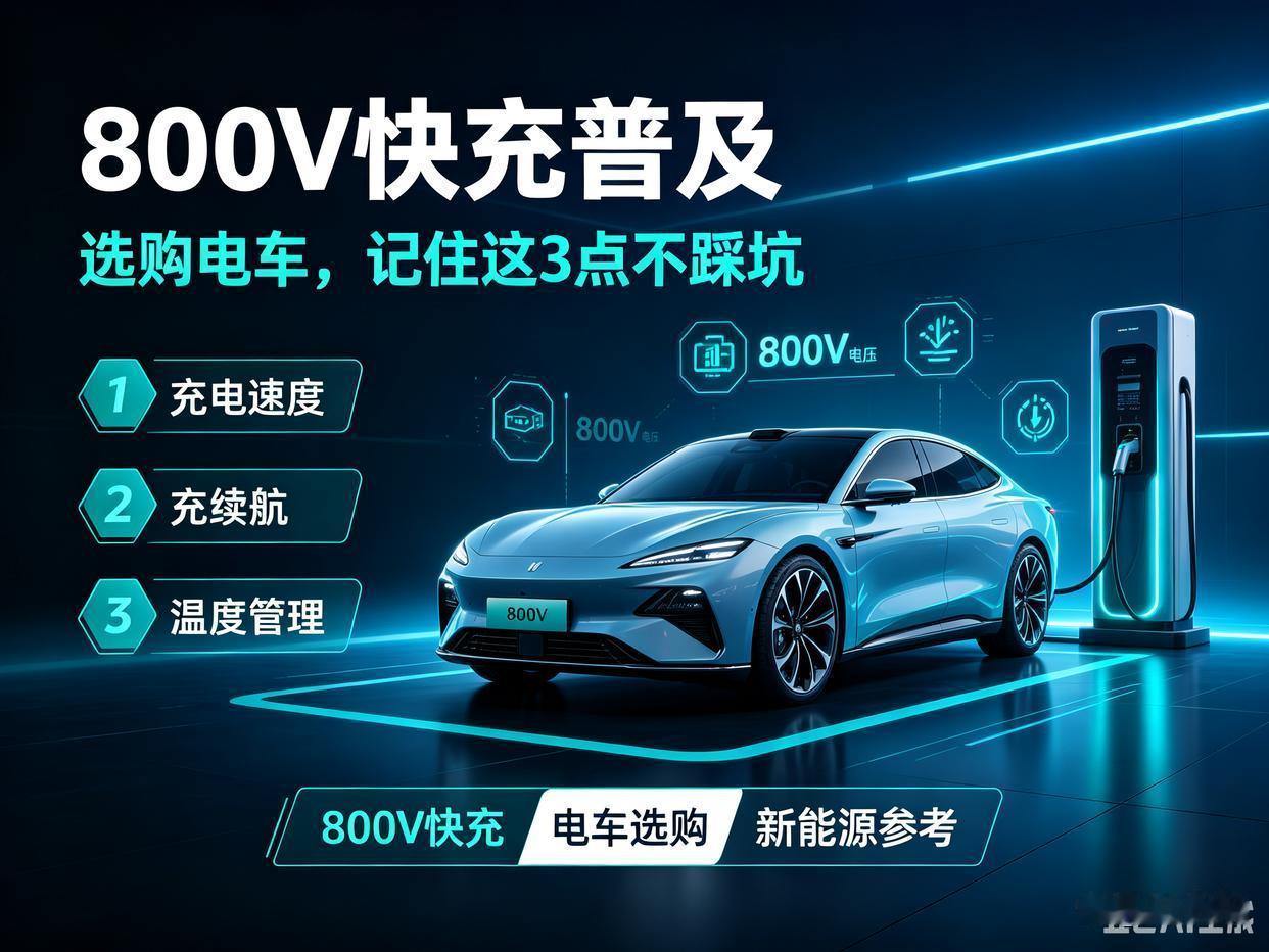 800V快充普及！选购电车，记住这3点不踩坑2026年买纯电车，800