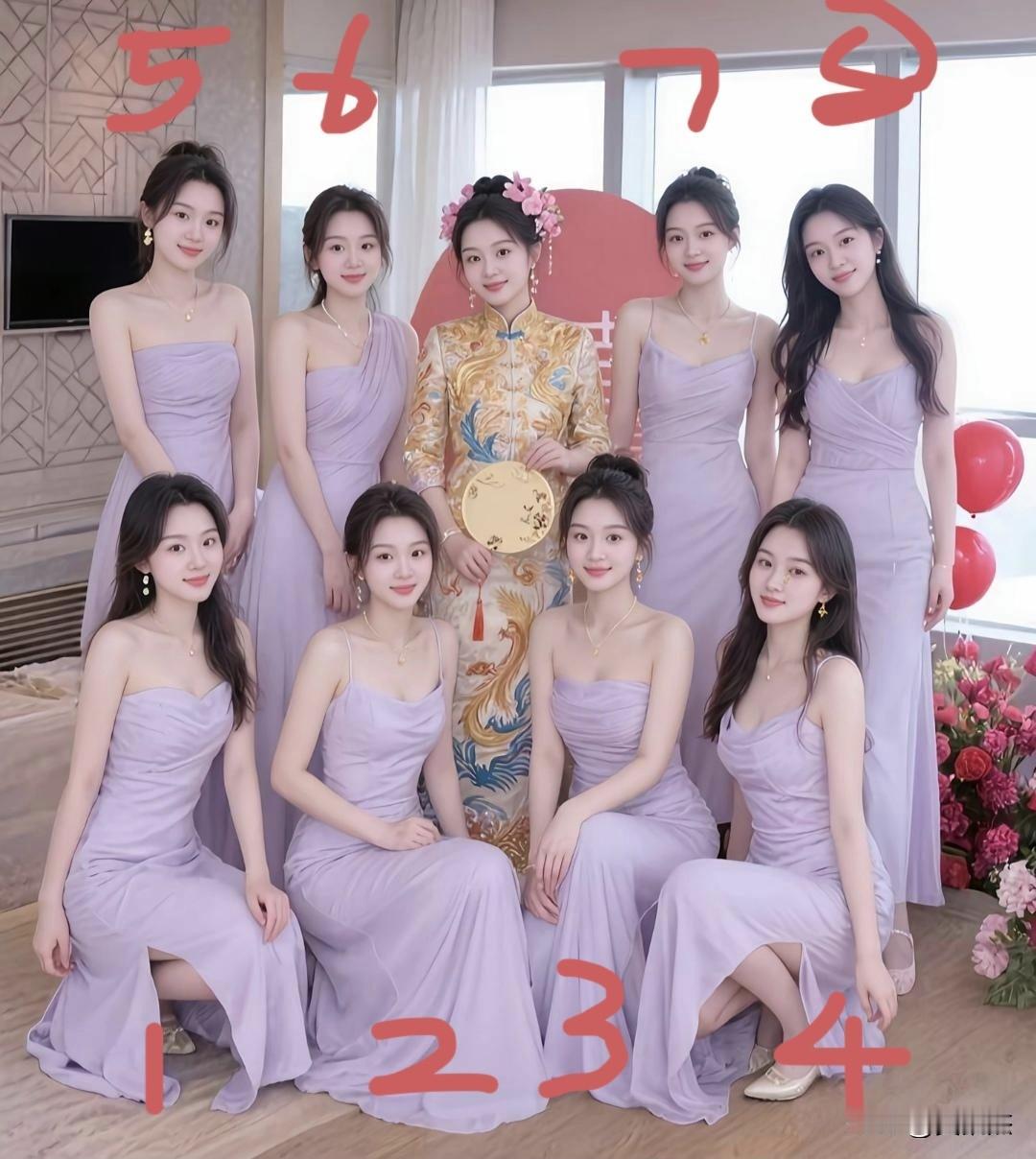 你觉得哪两个伴娘是双胞胎？