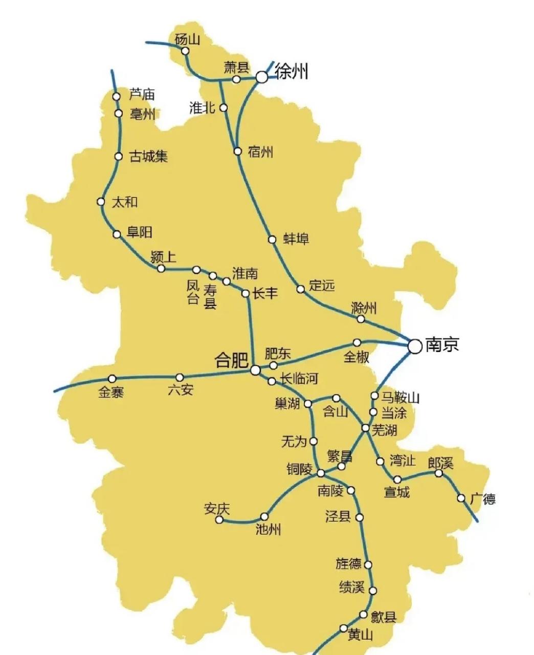 南京和合肥作为华东地区江苏、安徽两个重要省份的省会，两座城市之间里程只有160多