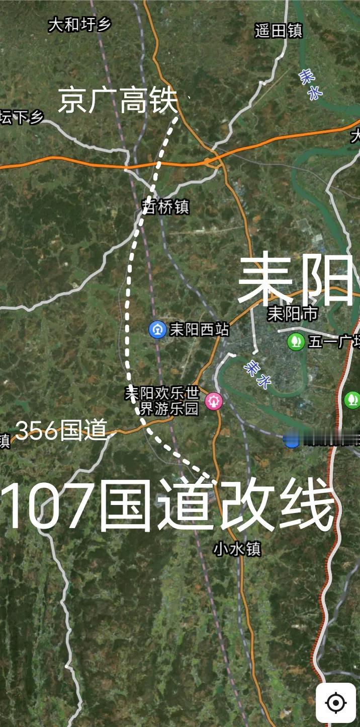 新进展，衡阳耒阳107国道改线工程目前已经开始铺设水稳层，部分路段开始铺设底层沥