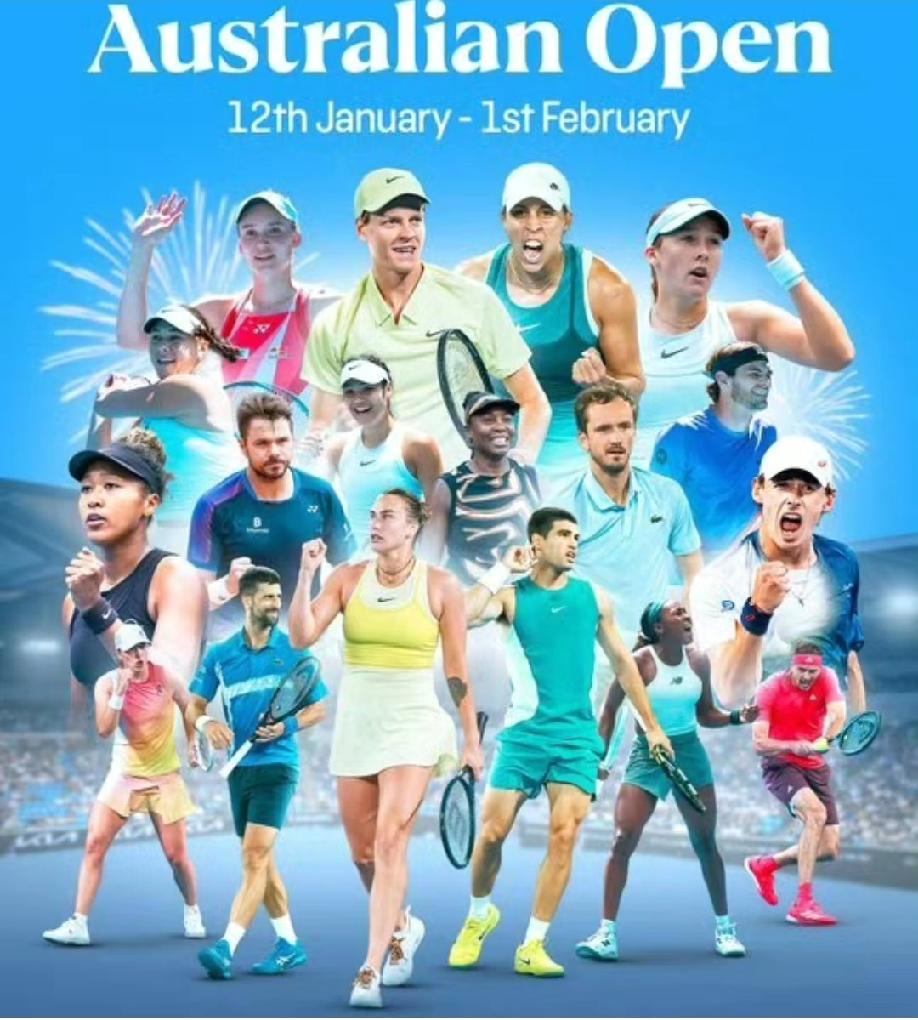 2026澳网海报新鲜出炉。这站位是不是有太多不公平的地方啦？比如说德约、大威、