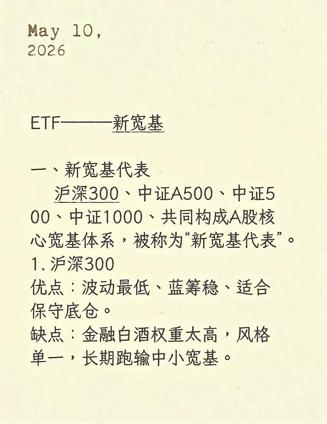 A股四大宽基ETF一次讲透！新手按风格抄作业就行很多散户定投迷茫，沪深30
