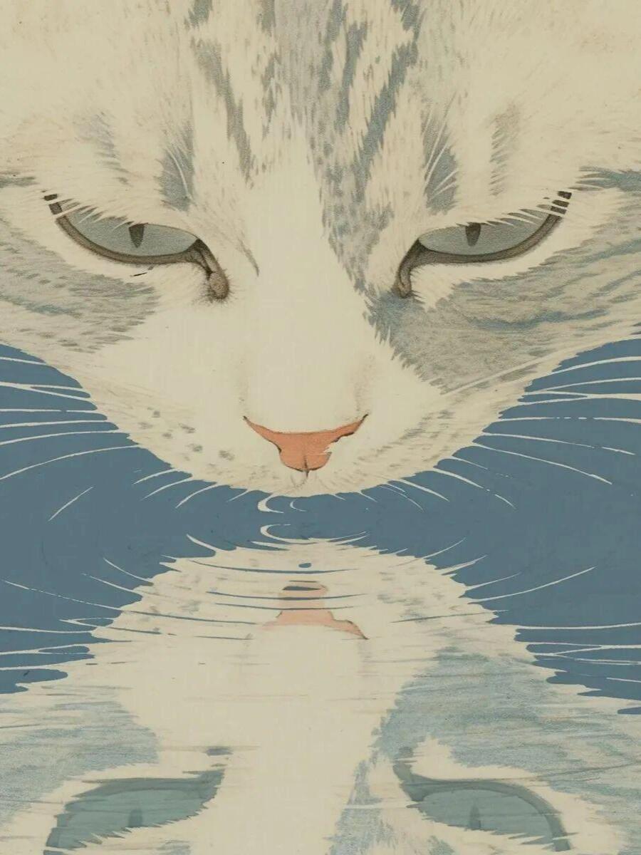 ◼️审美积累：日本画师Harry笔下的猫🔲艺术家简介“肯定是有很多爱，才能画出