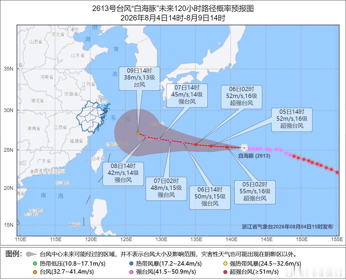 台风白海豚靠近宁波高温天气有望缓解8月4日，今年第13号台风“白海豚”再度加强