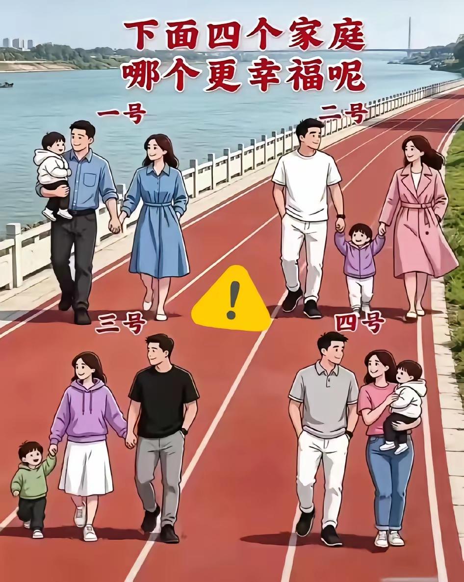 大家感觉哪一组更幸福呢？