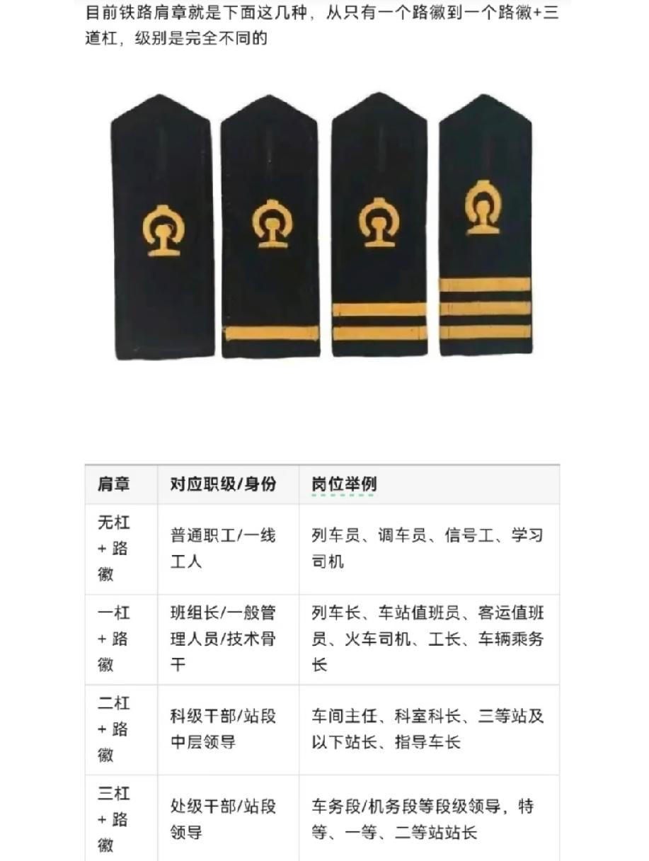 一句话，我是不是可以理解为带杠的都是干部，不带杠的都是工人，带杠的杠越多级别越大
