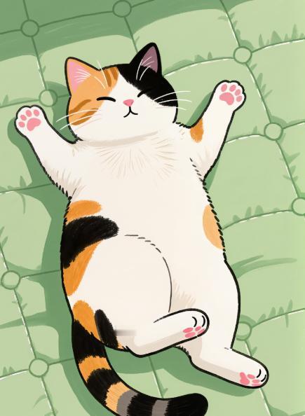 猫有没有福气，看这些行为就知道！1.睡姿百态有福气的猫咪睡觉从不含糊，怎么