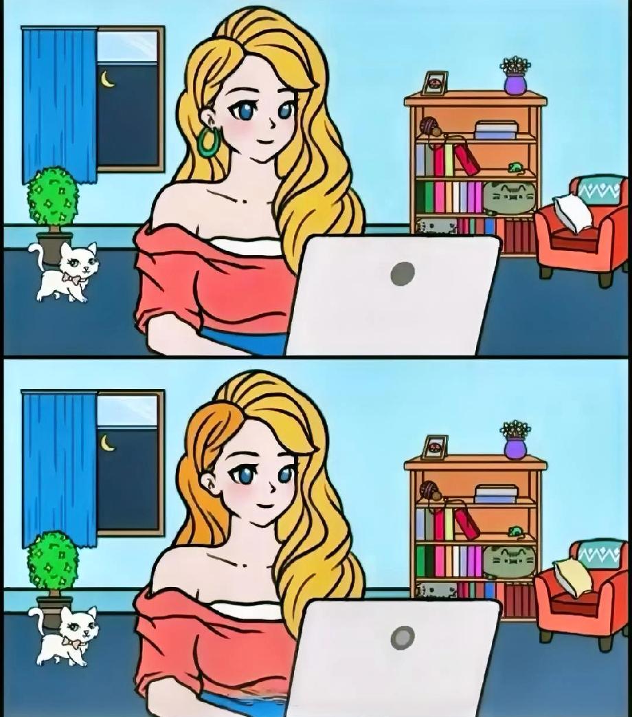 别自信！这两张图藏的不同，90%的人找不全，你能找出几处？