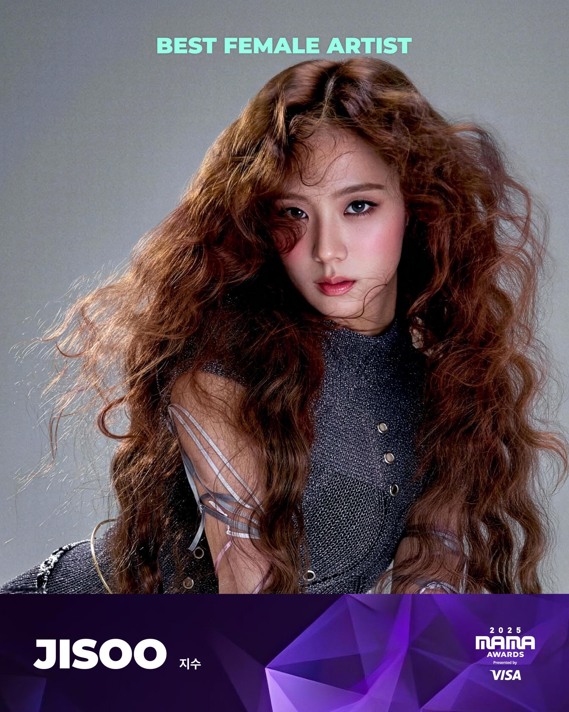 金智秀JENNIE朴彩英2025MAMA最佳女歌手奖提名​​​