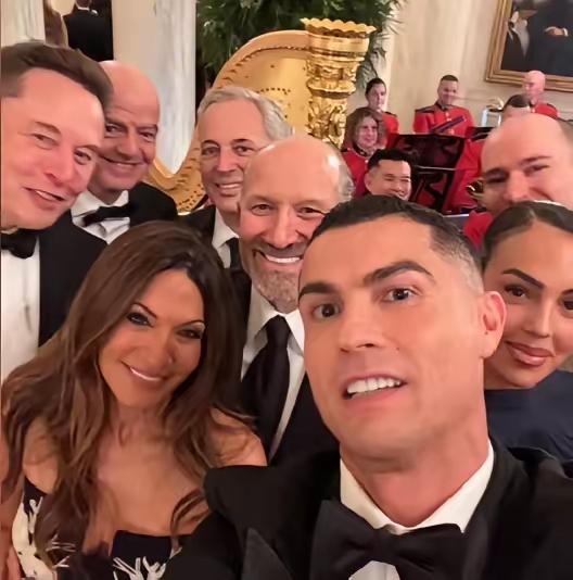 白宫晚宴大咖云集，特朗普、马斯克、沙特王储齐聚，风头却全被C罗抢走，这才是世界第
