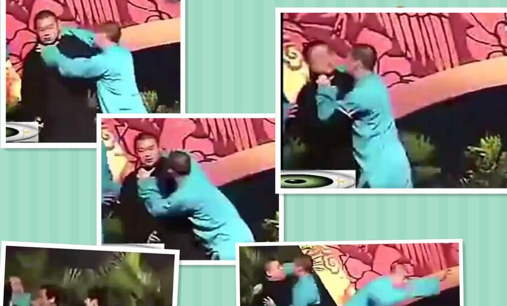 2009年，德云社河南商演，快散场时，曹云金突然从背后死死勒住岳云鹏的脖子，将他