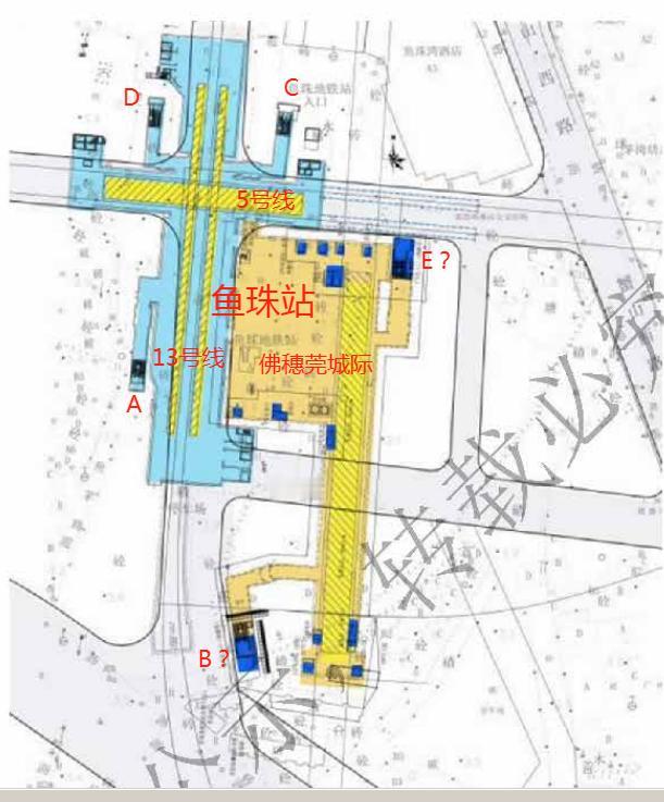 地铁鱼珠站B入口将暂停使用并改造为佛穗莞城际车站及换乘空间的一部分。《佛山经广