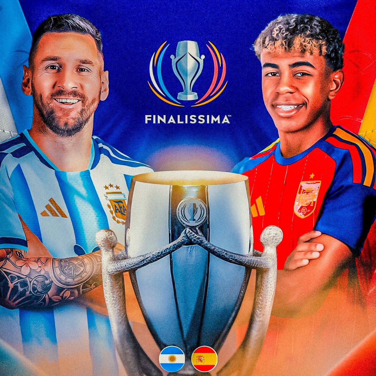 阿根廷与西班牙之间的决赛已取消。🛑欧足联表示，未能与阿根廷就比赛事宜达成协议