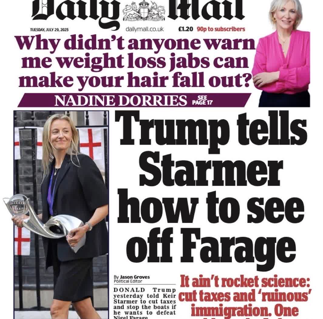 特朗普公开给英相上政治课《每日邮报》报道，正在英国苏格兰地区访问的