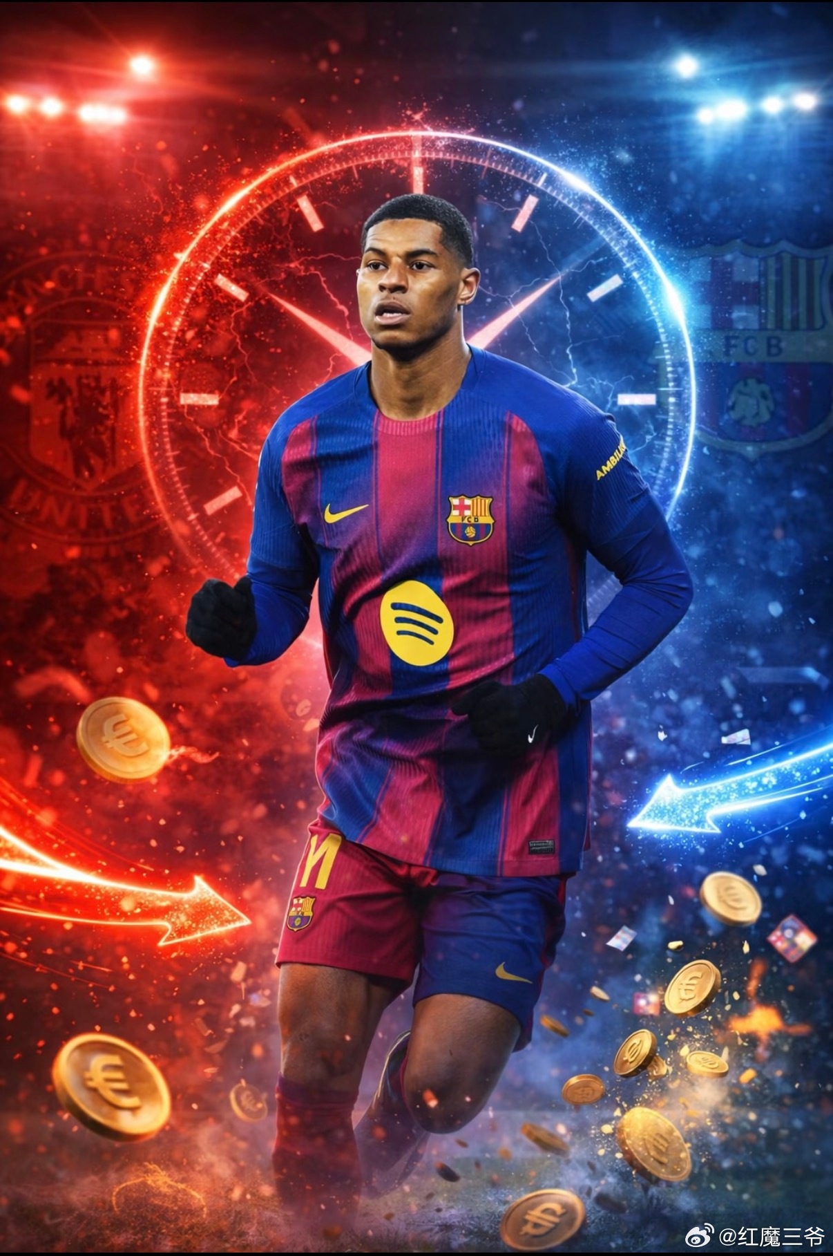 曼联据曼联跟队记者报道，英超劲旅曼联与西甲豪门巴塞罗那正就球员拉什福德的未来