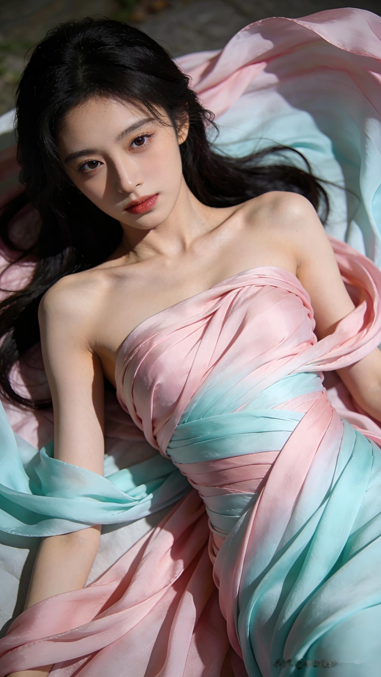 这是一种仙女下凡的画面感，太美了