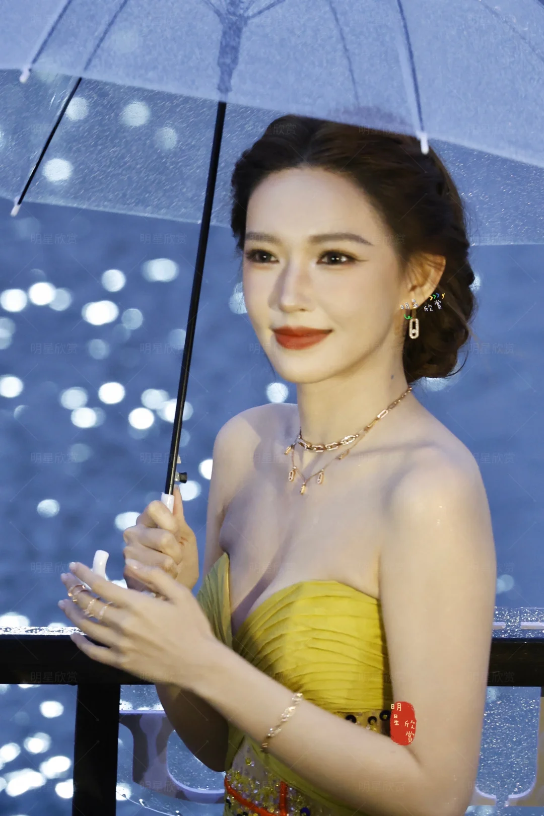 程潇烟雨濛濛花船游，一副水墨名画呈现