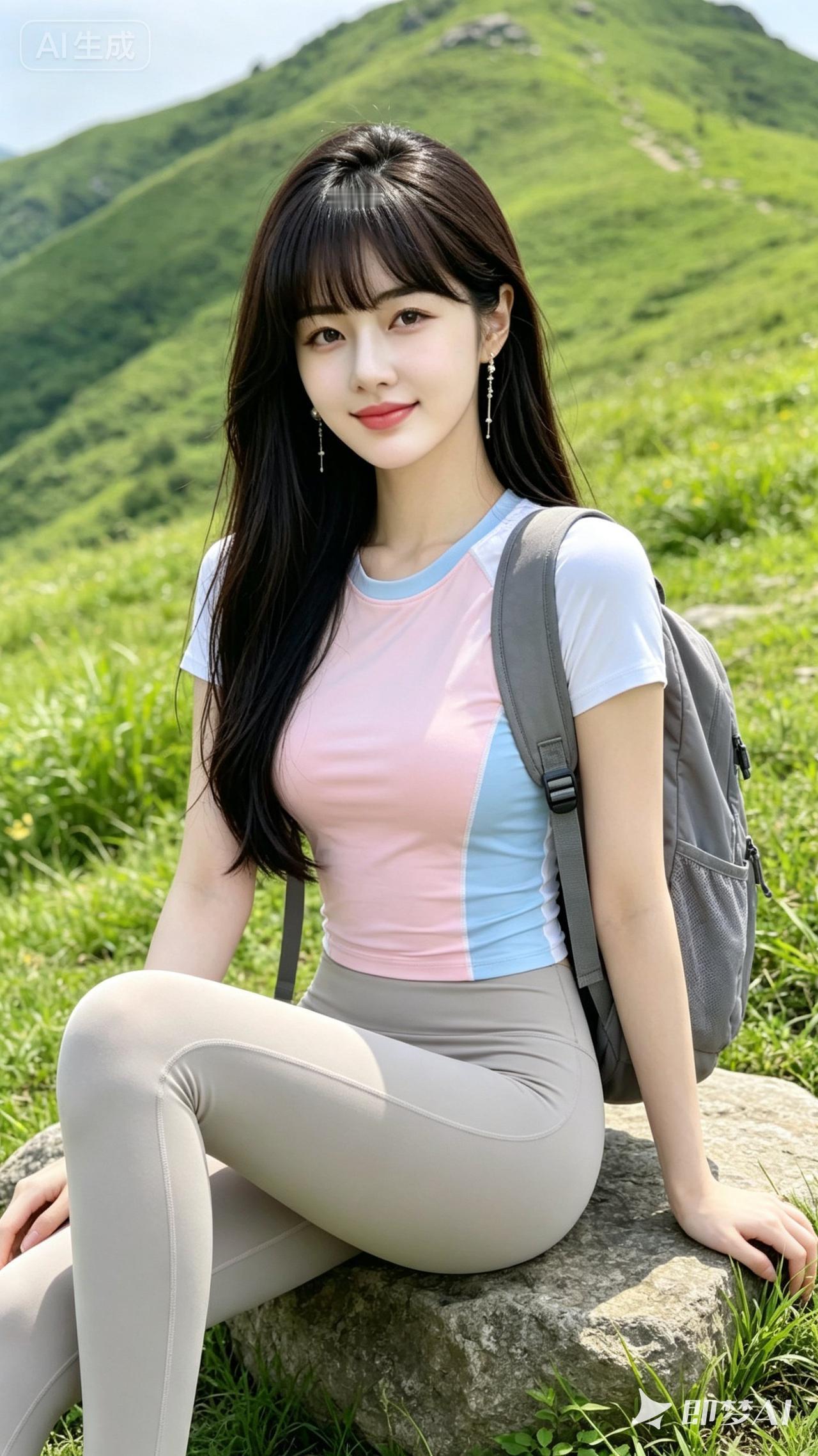 元气少女户外运动穿搭，清新自然，活力满满！🌿👟🏃‍♀️